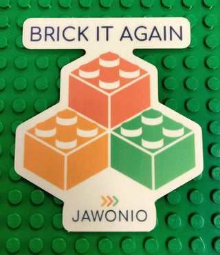 Clear "Brick It Again" Logo Sticker