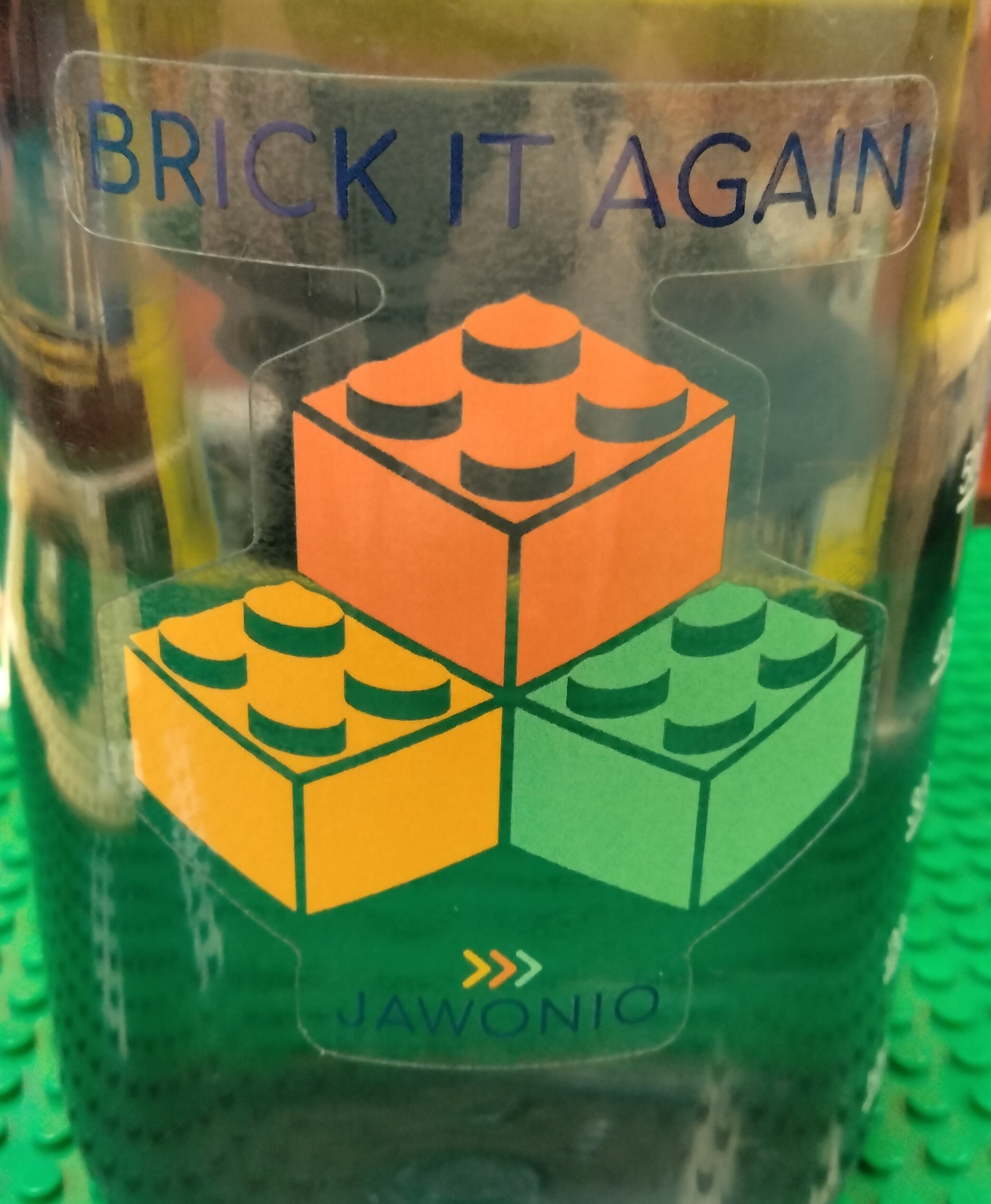 Clear "Brick It Again" Logo Sticker