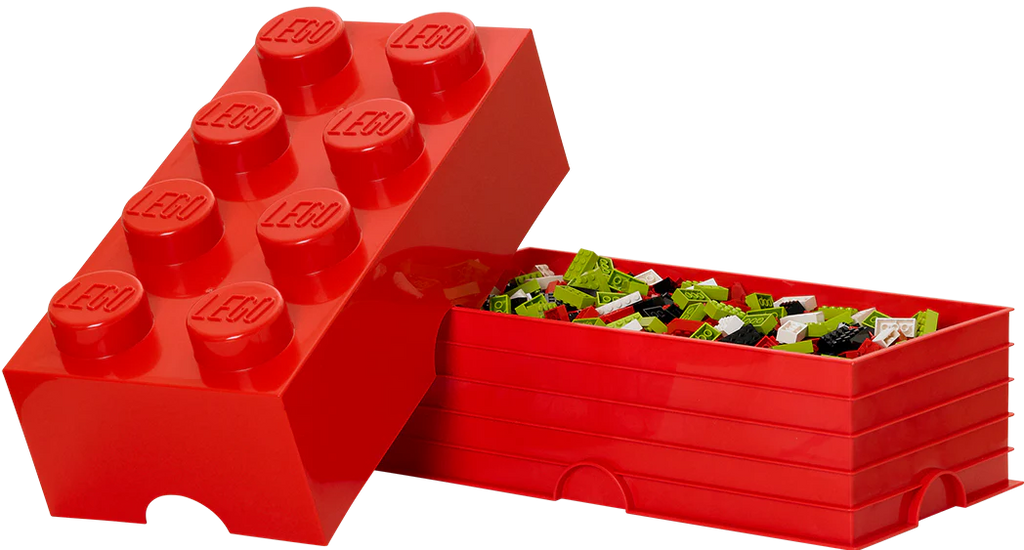 8-Stud Storage Brick – Red