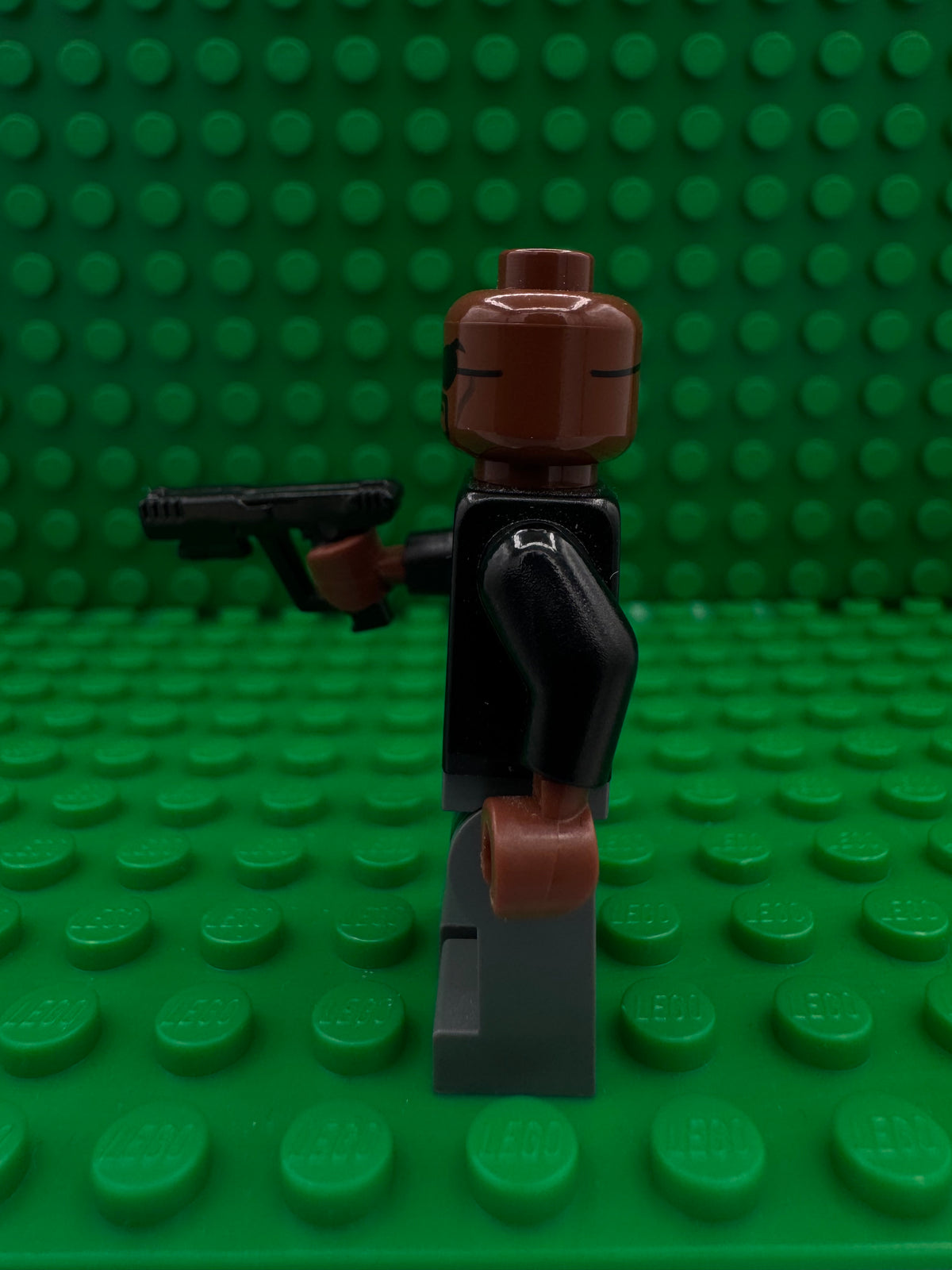 sh0185 Nick Fury - Leather Trench Coat, Dark Bluish Gray Legs
