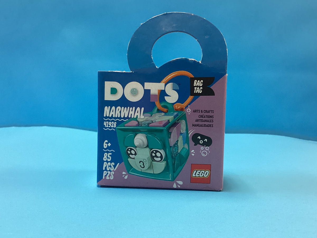 41928 DOTS Bag Tag Narwhal