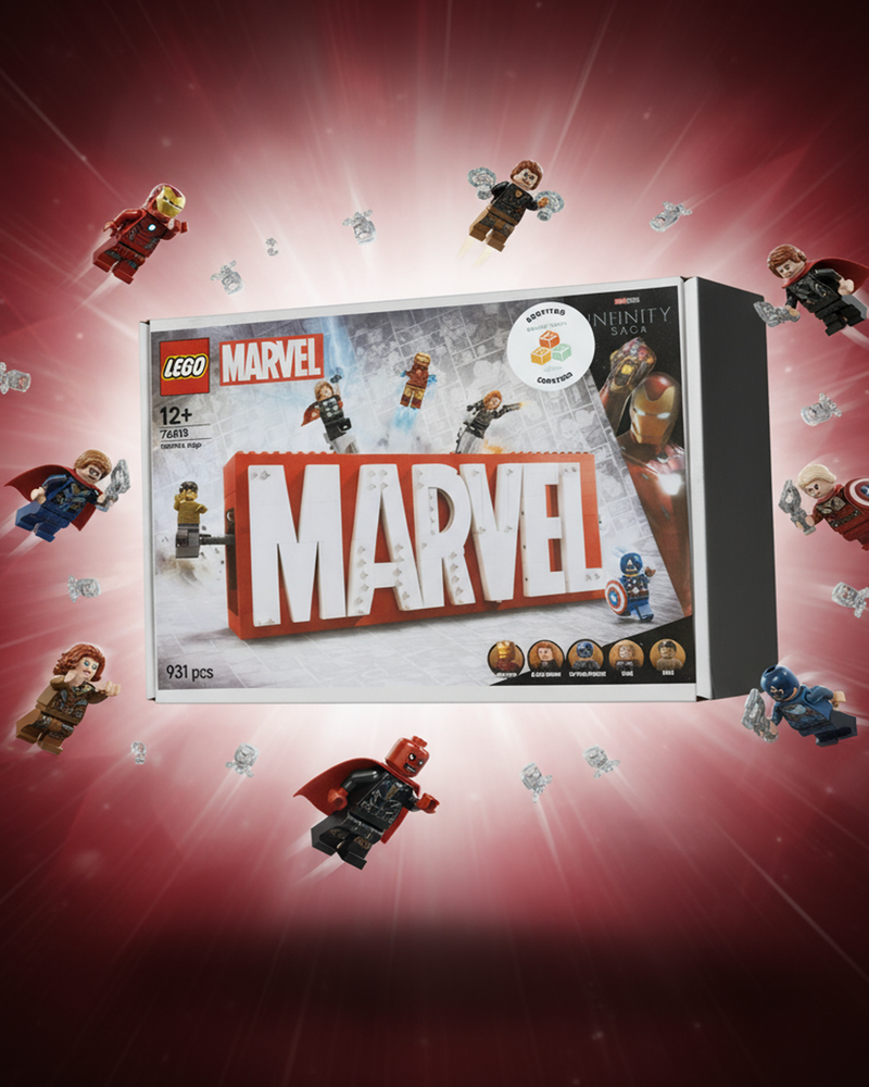 76313 MARVEL Logo & Minifigures