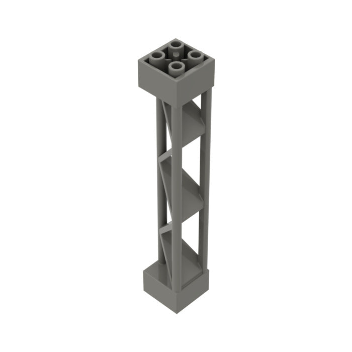 Support 2 x 2 x 10 Girder Triangular Vertical - Type 1 - Solid Top, 3 Posts (30517)