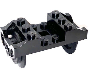 Train Wheel RC, Holder with 2 Black Train Wheel RC Train and Chrome Silver Train Wheel RC Train, Metal Axle (2878c02)