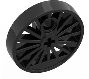 Train Wheel RC, Spoked with Technic Axle Hole and Counterweight, 30 mm D. (Blind Driver) (85489a)