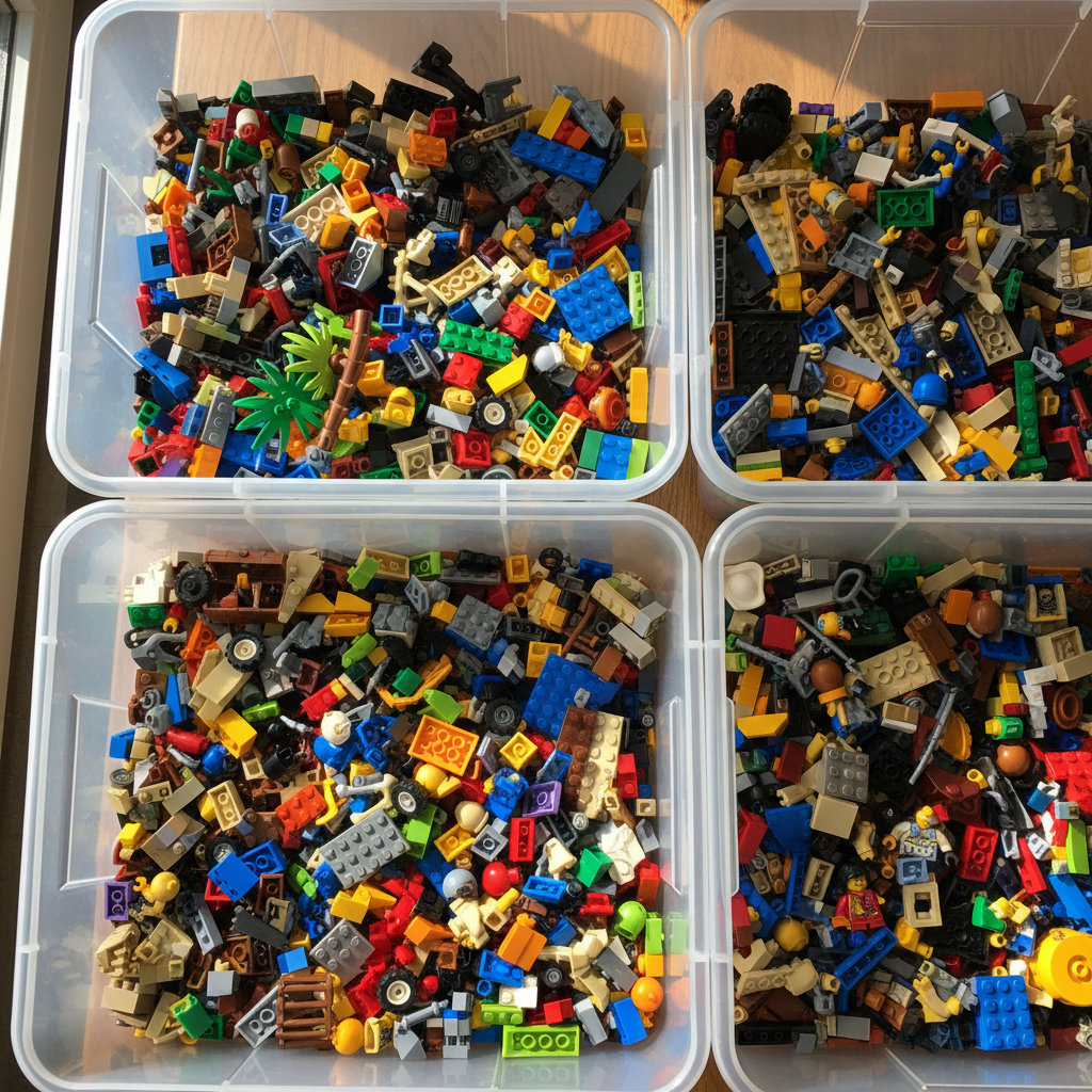mixed lego bins